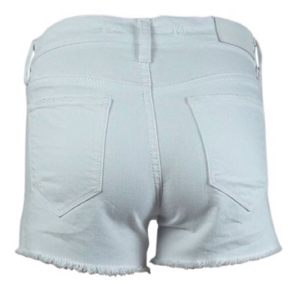 NWT $48 ELSE Distressed Destroyed Denim Shorts 2.5” Inseam Factory Cut-Off WHITE - Picture 8 of 9